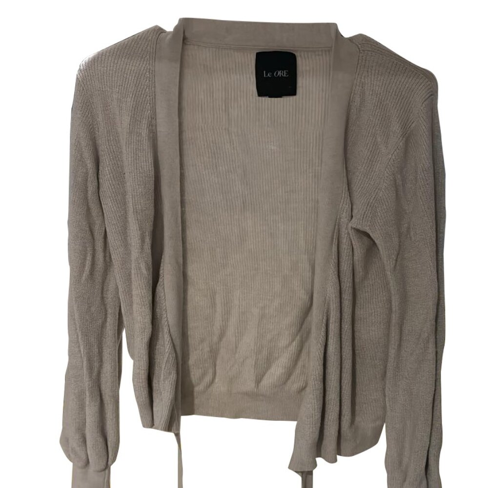 Le Ore Beige Mini Cardigan Size XS
